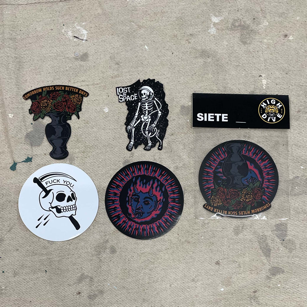 Sticker Pack Siete & HIGH DIVE APPAREL