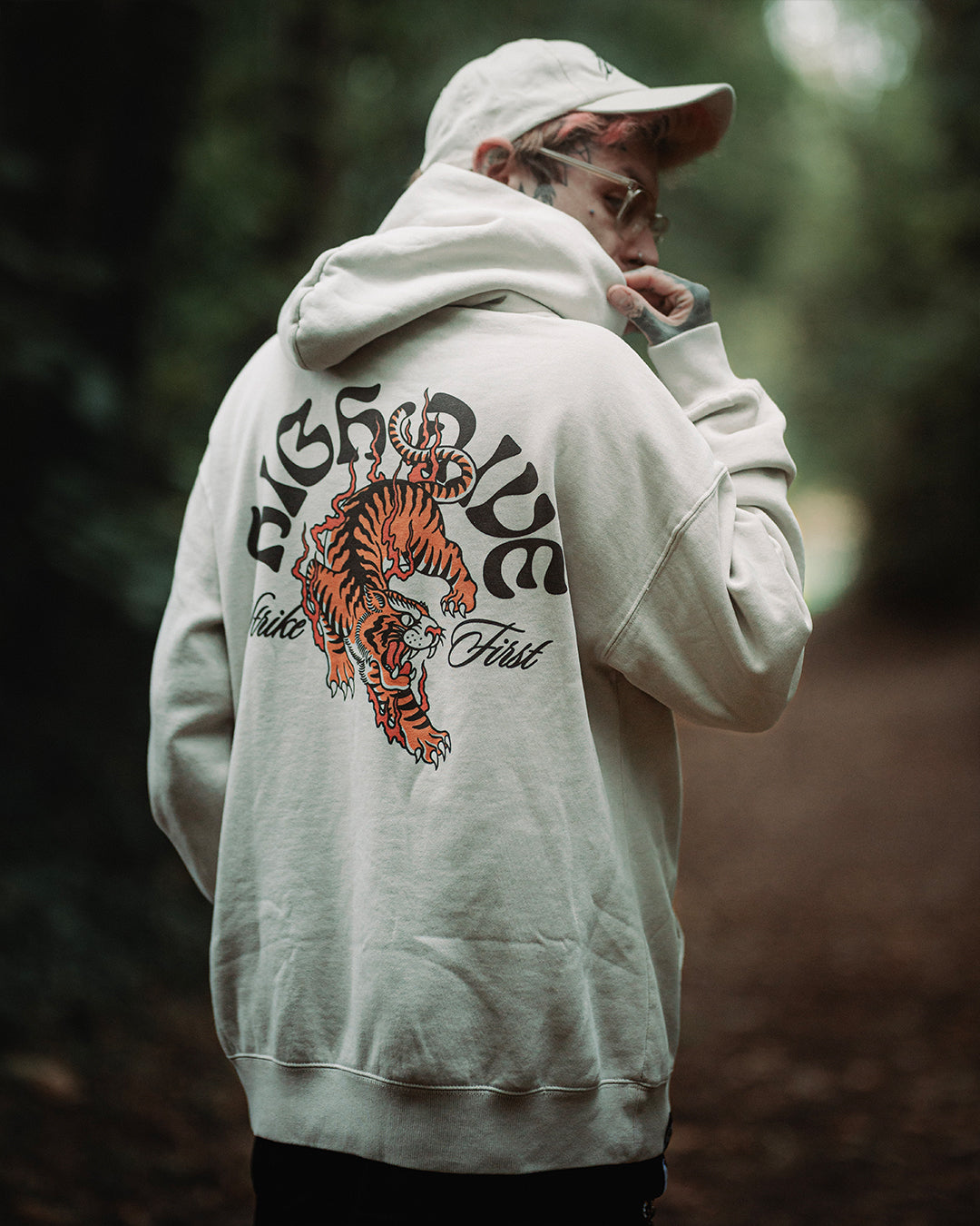 Strike First Faded Bone Oversized Hoody