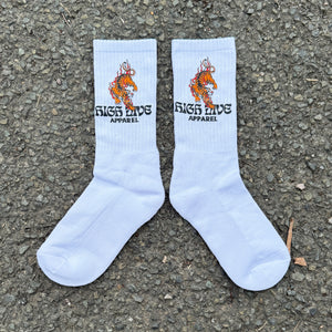 Strike First White Socks