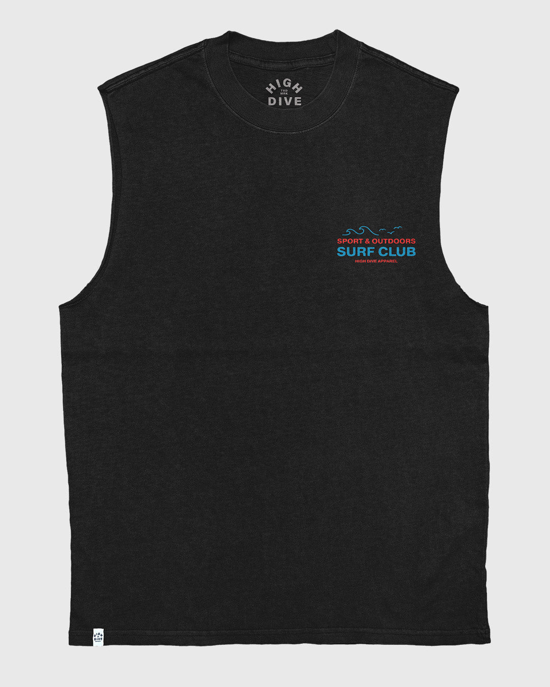 Sunday Waves Heavy Faded Black Tank