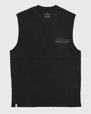 Sunday Waves Heavy Faded Black Tank