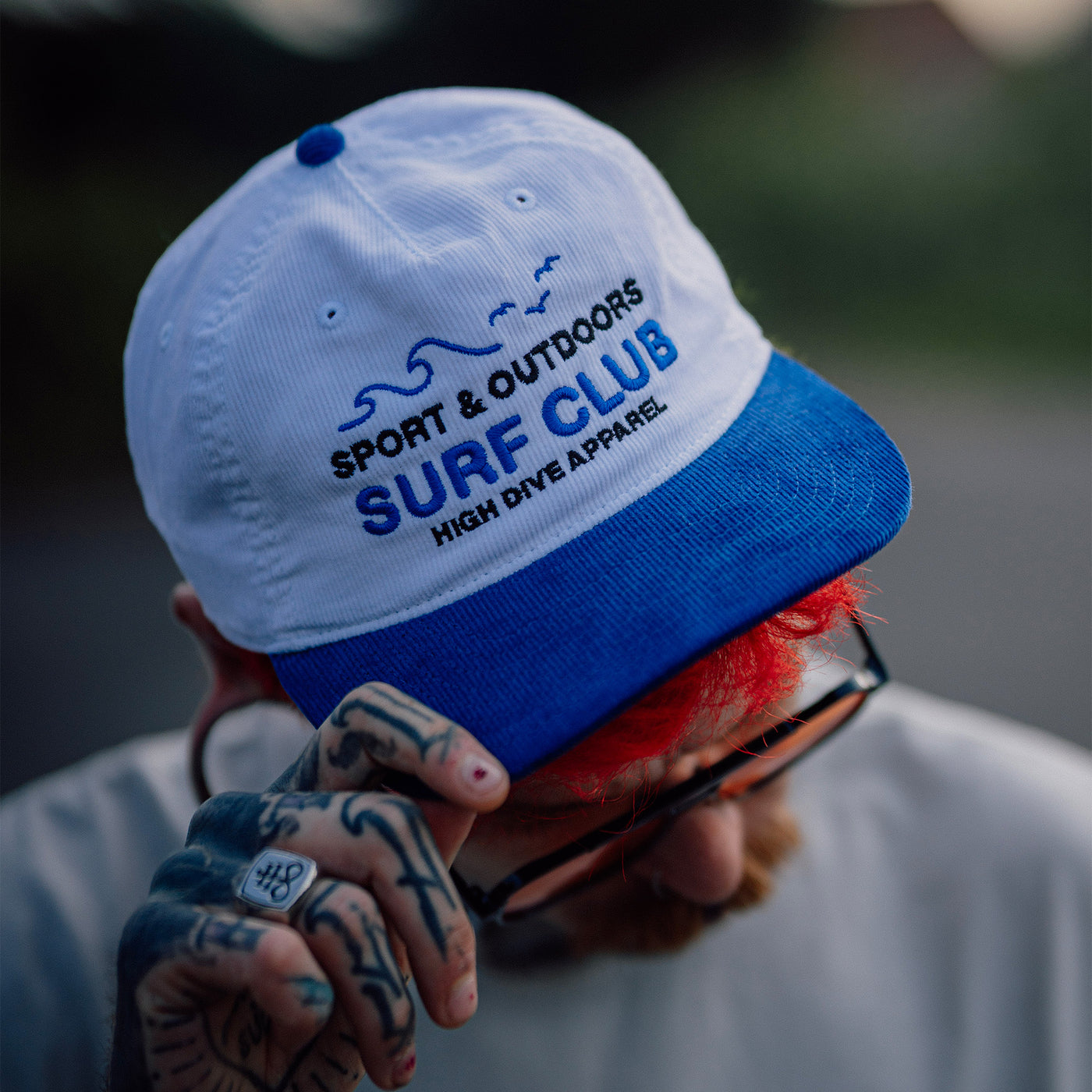 Sport & Outdoor Blue Two Tone Cord Cap
