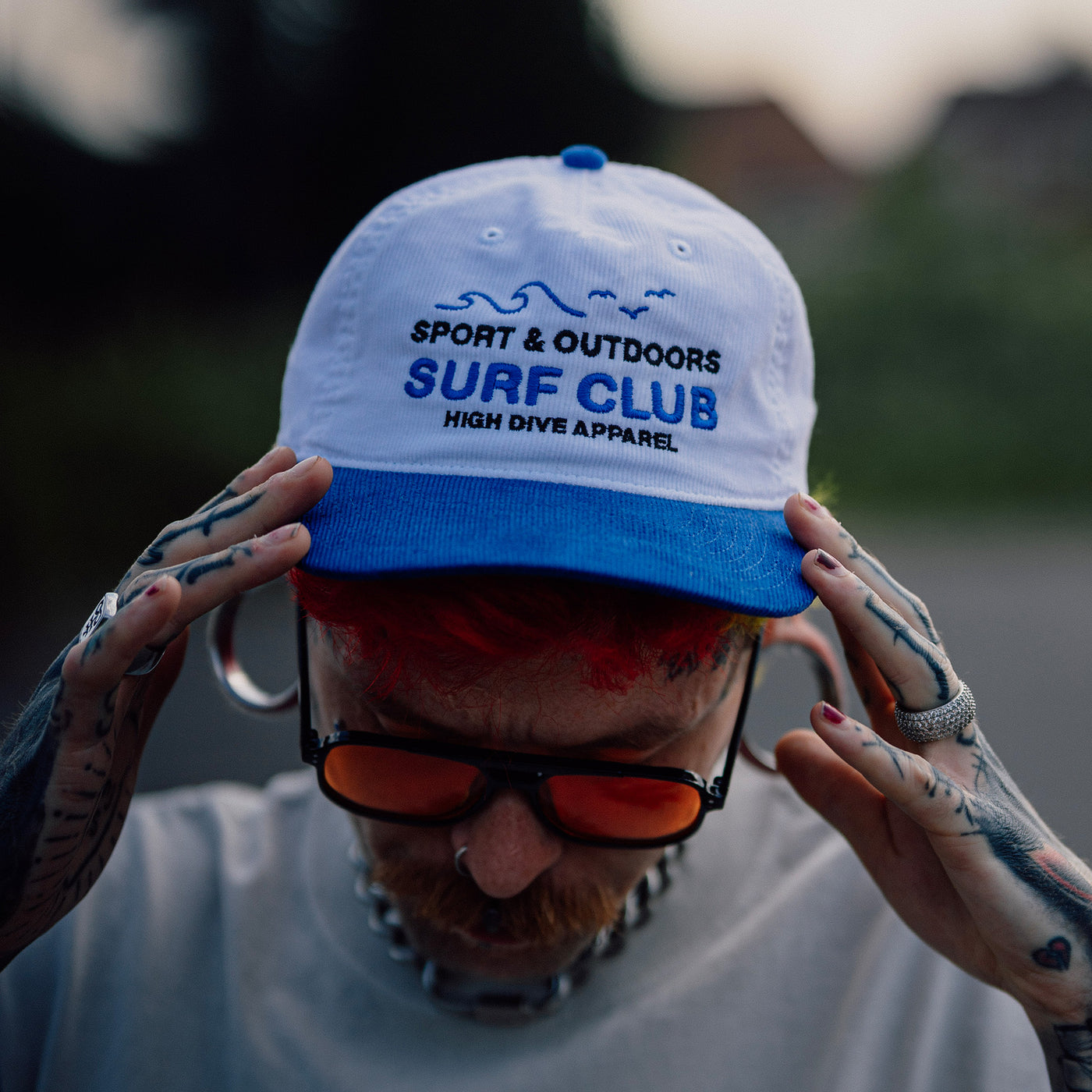 Sport & Outdoor Blue Two Tone Cord Cap