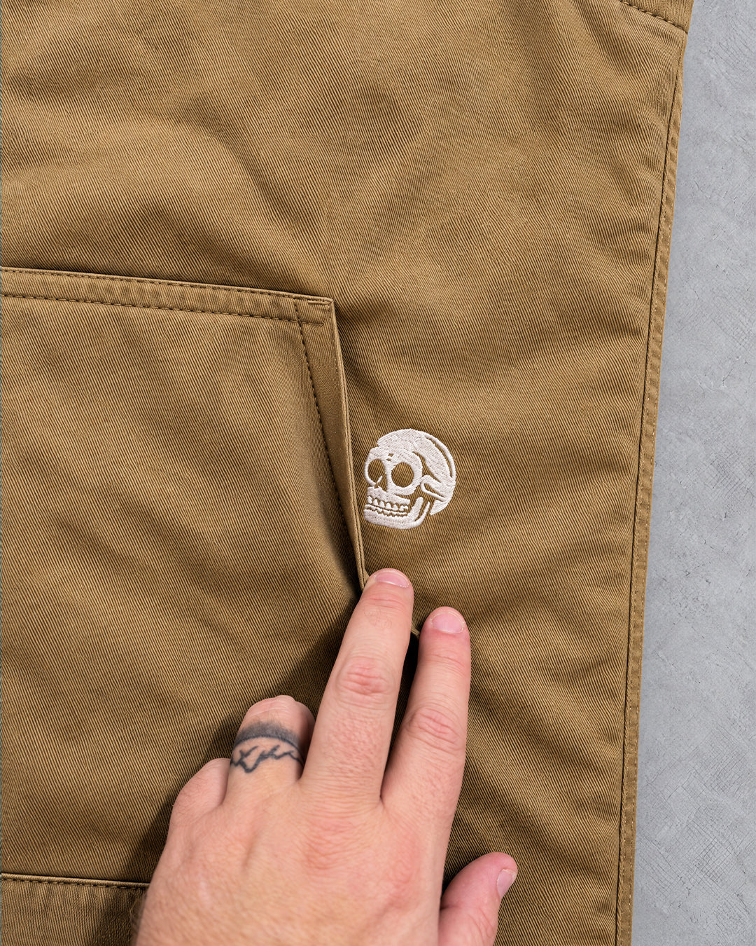 Braune Zimmermannshose aus Canvas