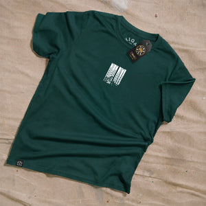 High Dive Text Drops Rainforest Green Tee