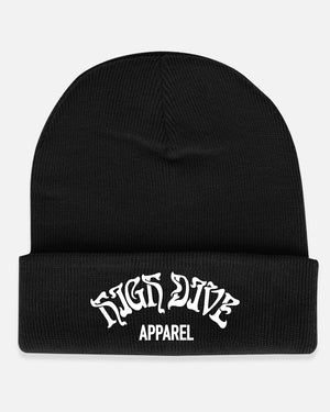 HDA Embroidered Black Beanie