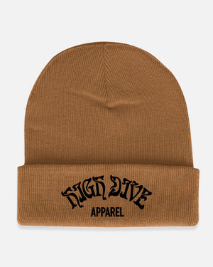 HDA Embroidered Caramel Beanie
