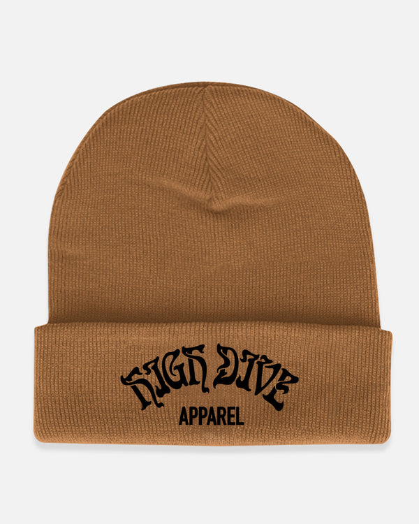 HDA Embroidered Caramel Beanie