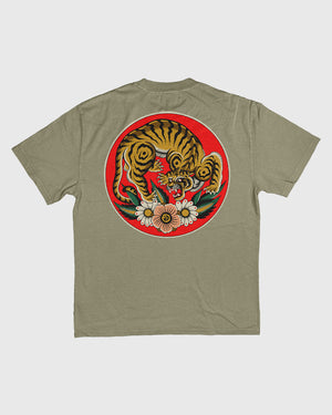 Tiger Heavy Faded Eucalyptus Tee