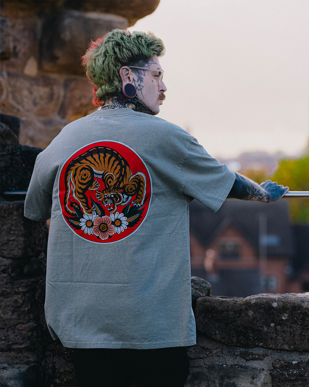 Tiger Heavy Faded Eucalyptus Tee