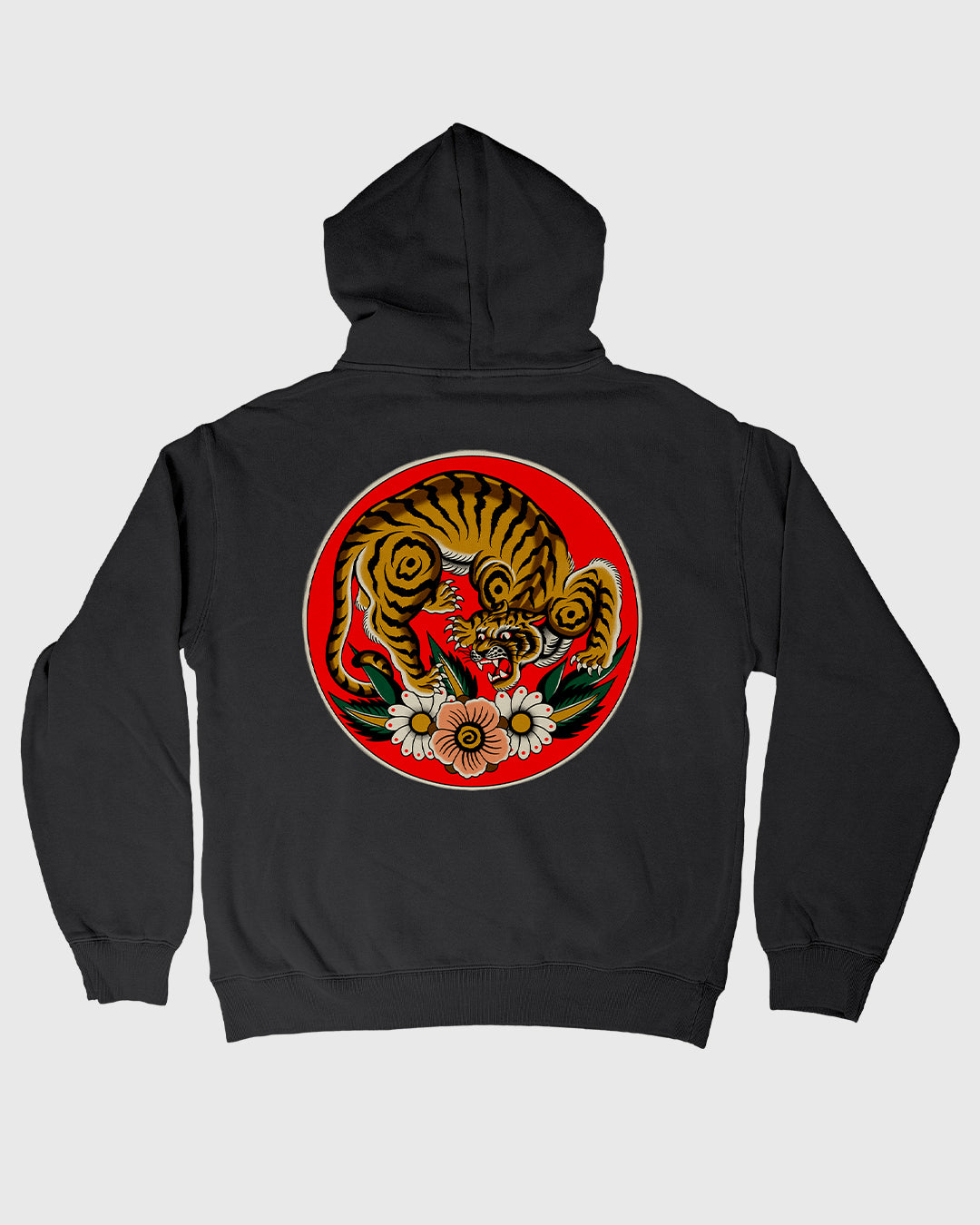 Tiger Black Oversized Hoody