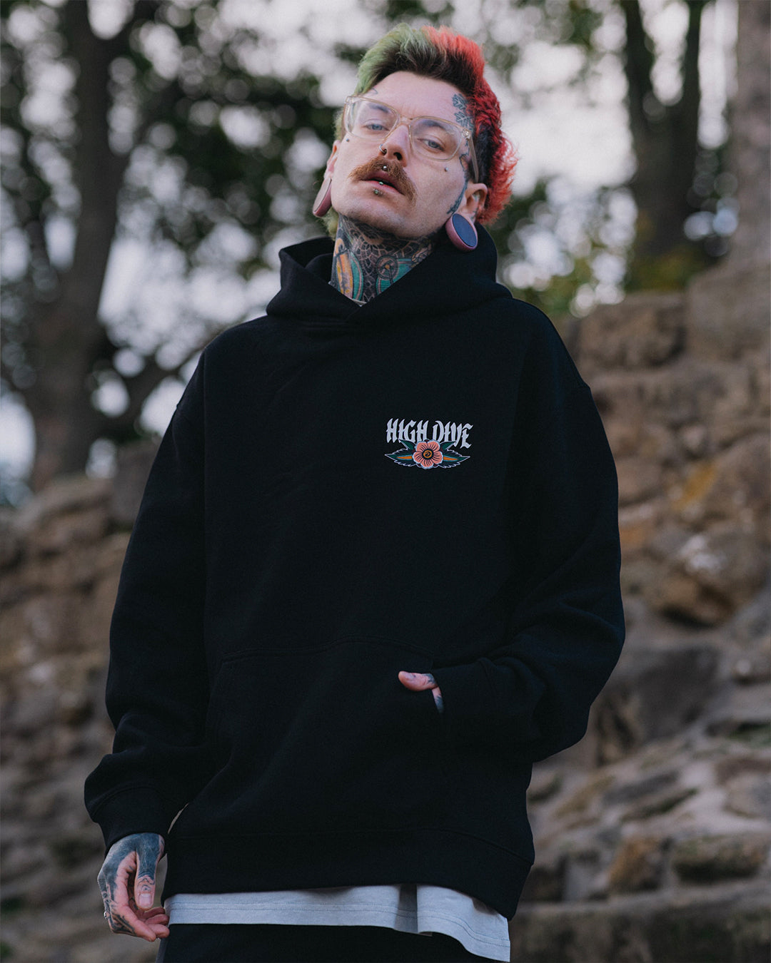 Tiger Black Oversized Hoody