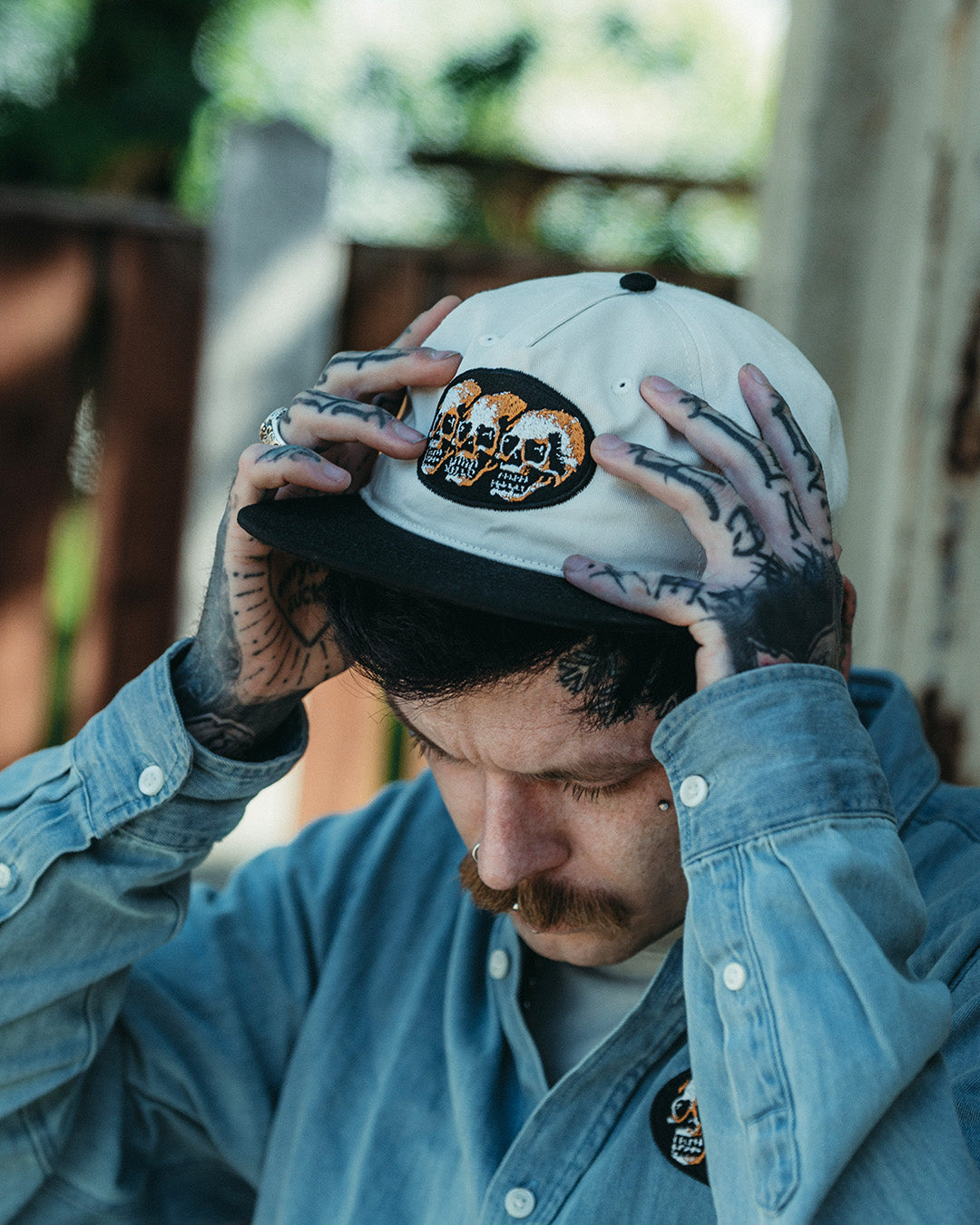 3 Skulls Two Tone Cap