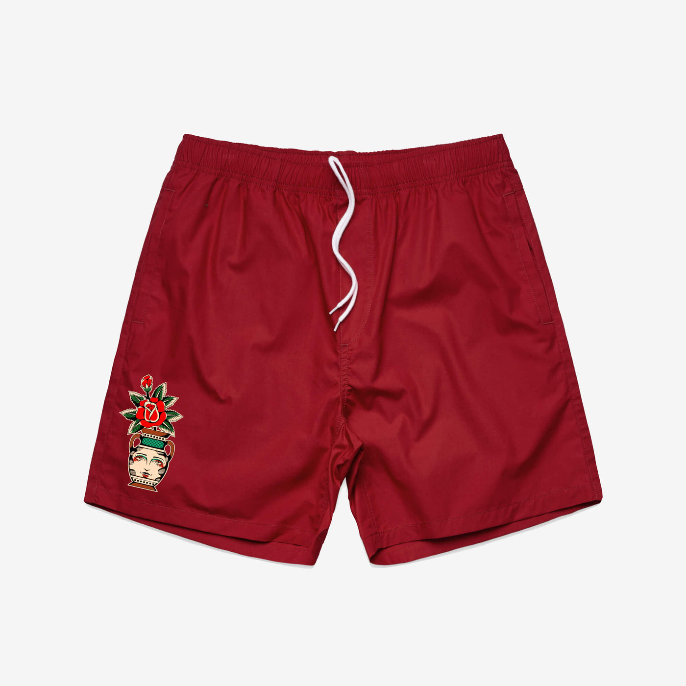 Vase Red Beach Shorts