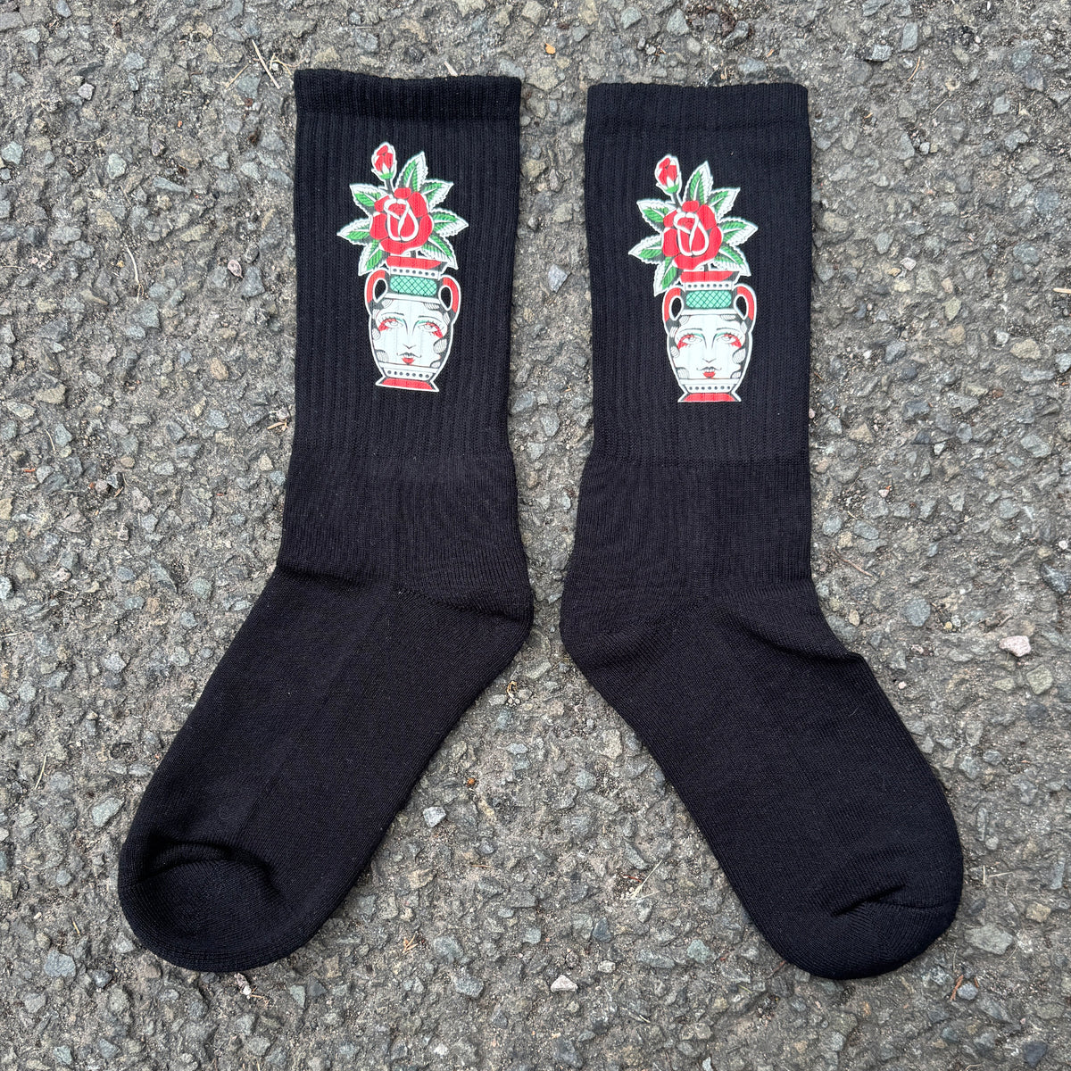Vase Black Socks