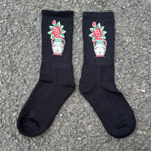 Vase Black Socks
