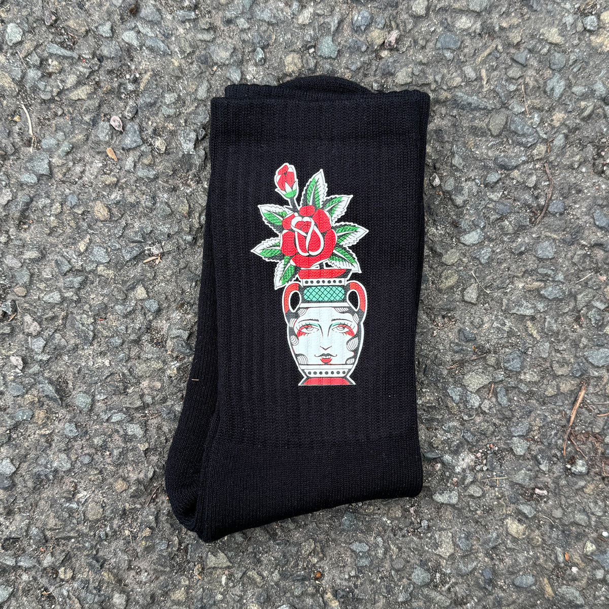 Vase Black Socks