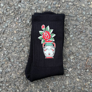 Vase Black Socks