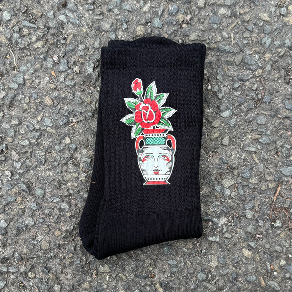 Vase Black Socks