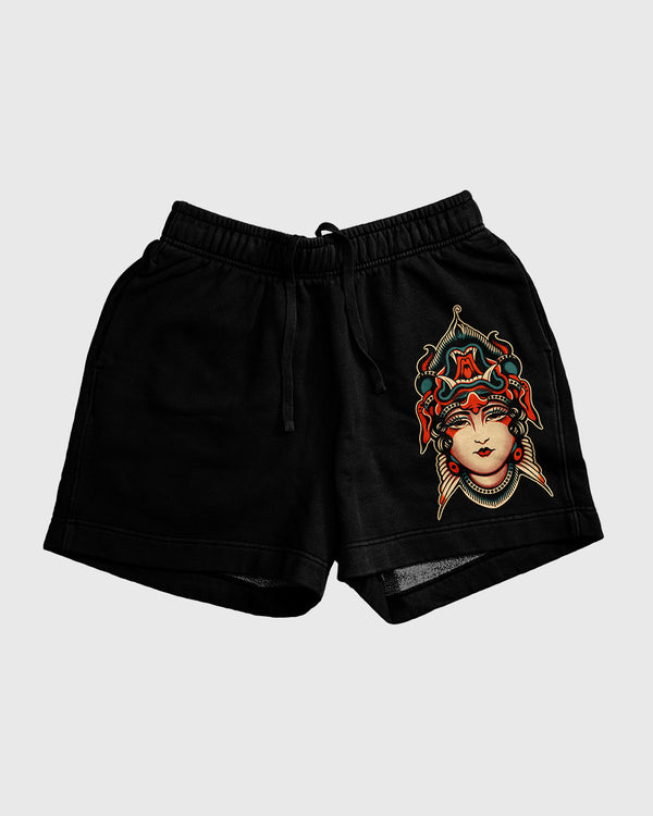 Veil Of Fury Black Relax Track Shorts