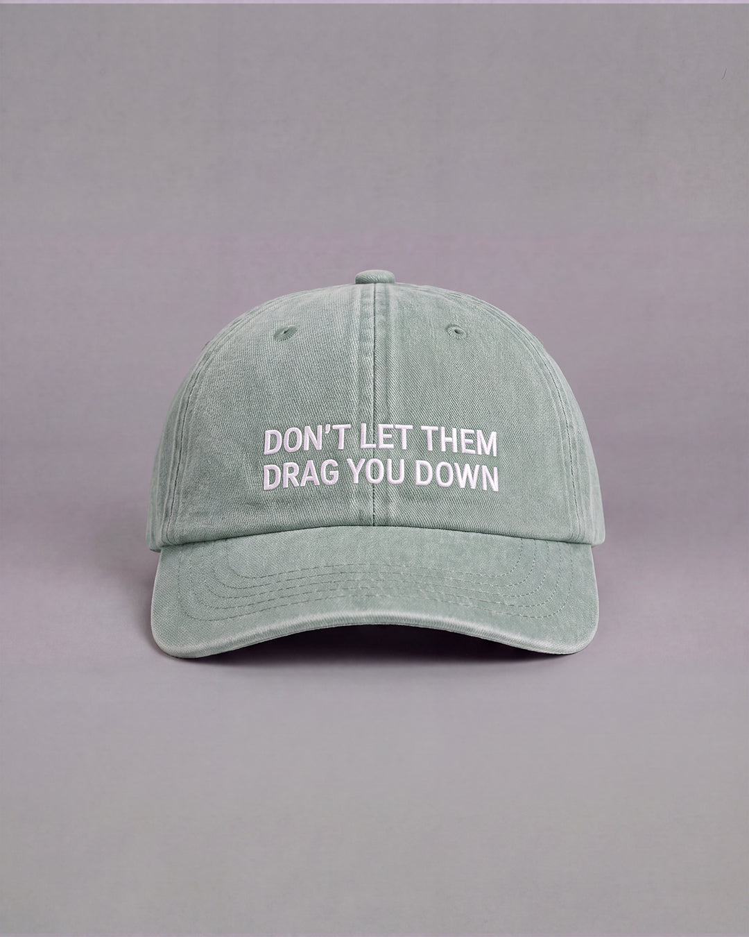 Don't Let Them Drag You Down Vintage Sage Dad Cap
