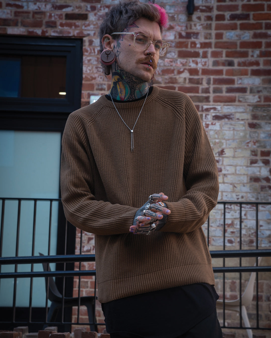 Chunky Knit Sweater Walnut