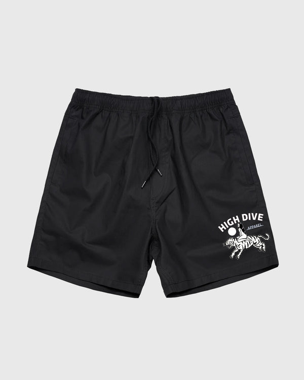 Pantalones cortos de playa negros de Bad Luck 