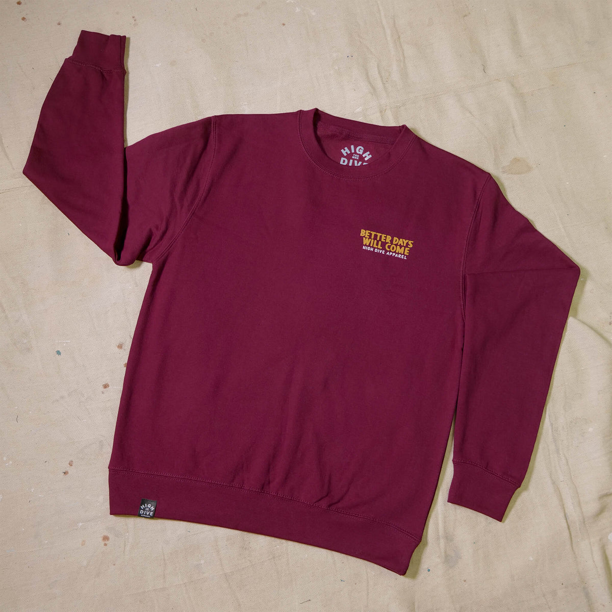 Better Days Burgandy Jumper