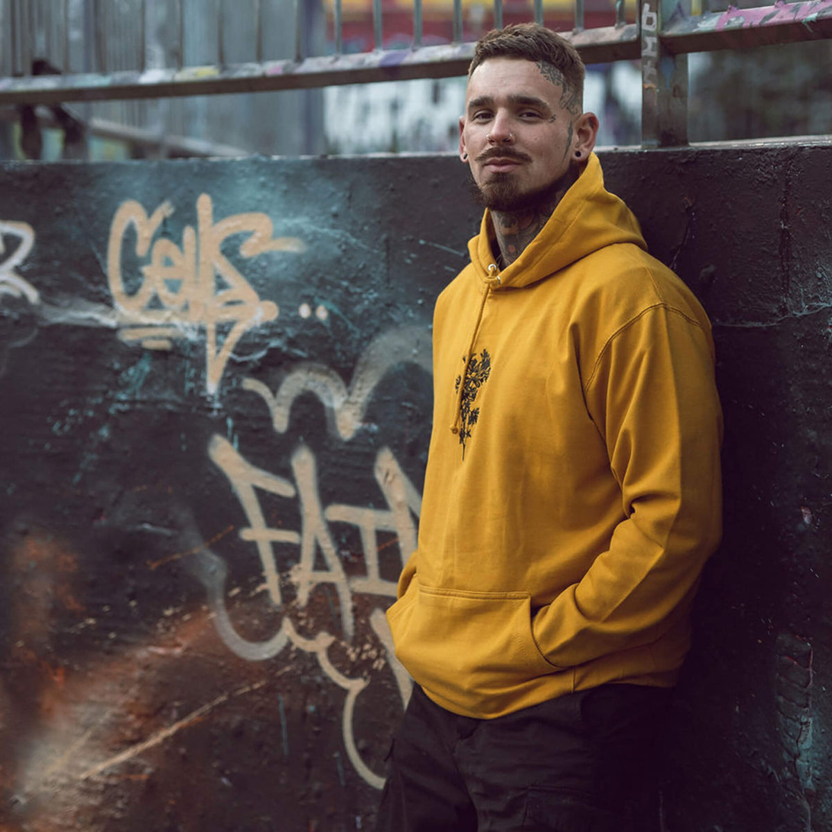 Supa Cool Embroidered Flower Hoody & HIGH DIVE APPAREL