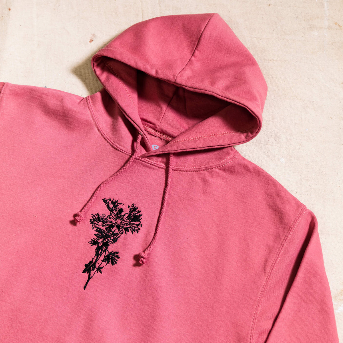 Supa Dupa Cool Embroidered Flower Hoody