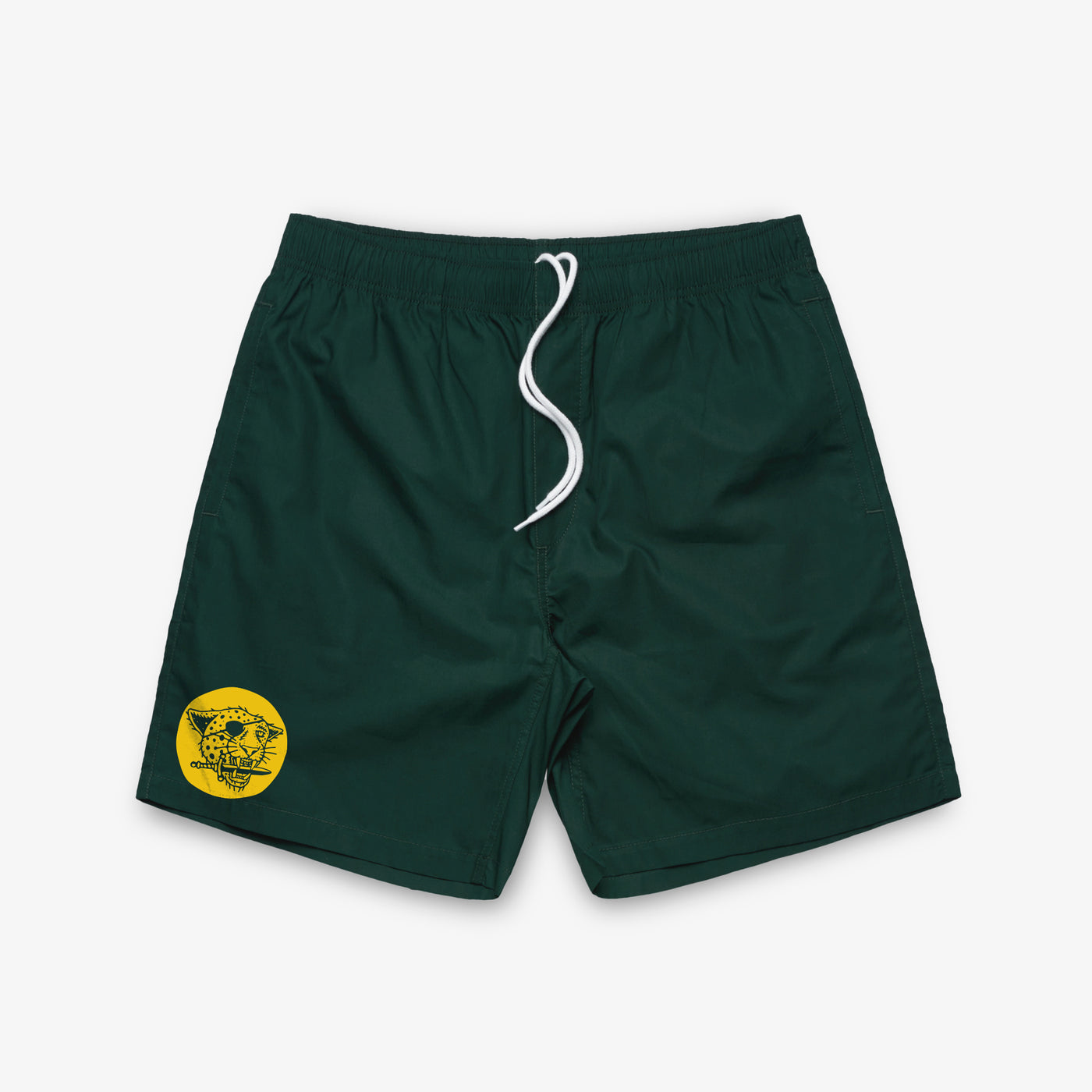 Bad Luck Pine Green Beach Shorts