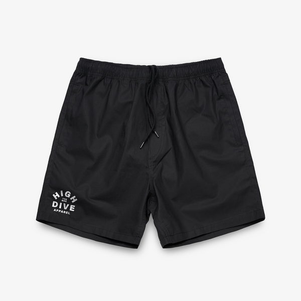 Logo Black Beach Shorts