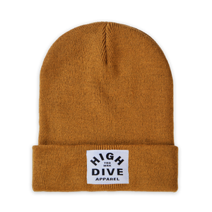 Caramel Beanie With White HDA Label