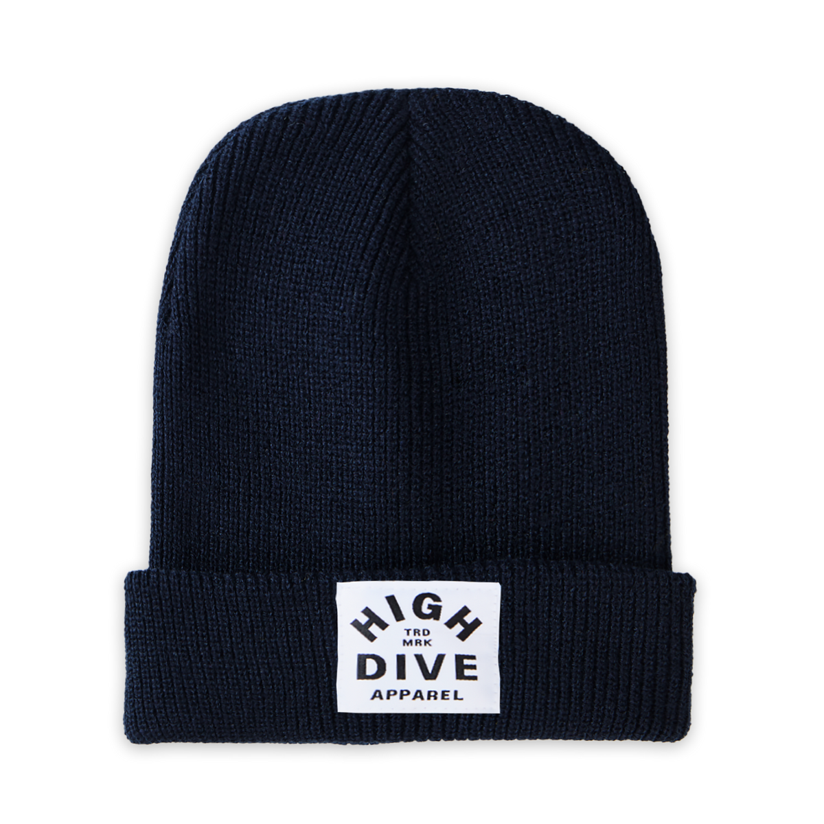 Gorro azul marino francés con etiqueta HDA blanca