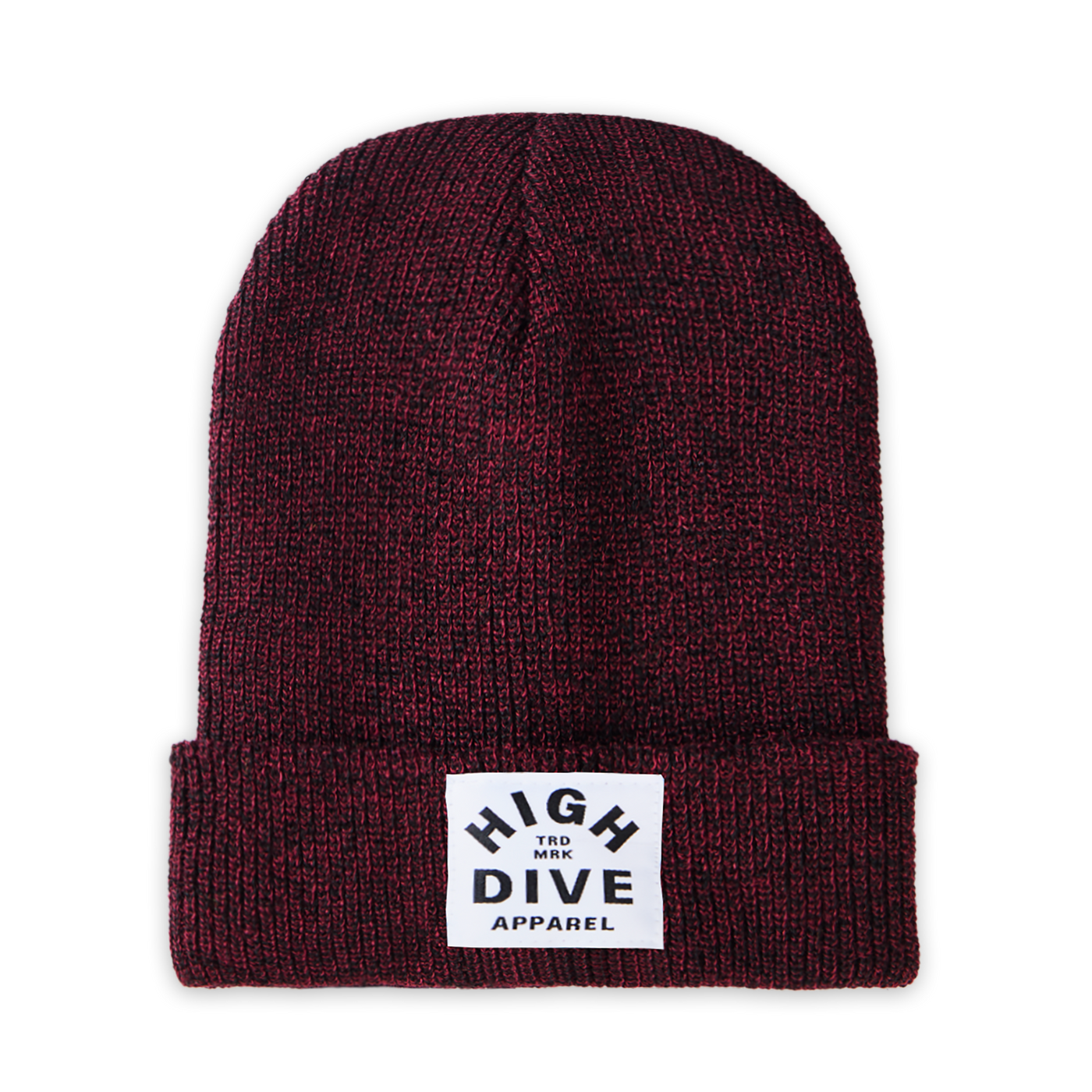 Gorro burdeos antiguo con etiqueta HDA blanca