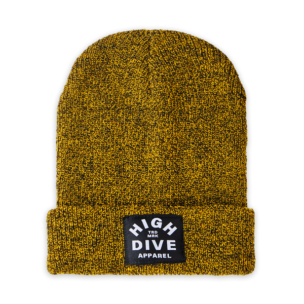 Antique Mustard Beanie With Black HDA Label