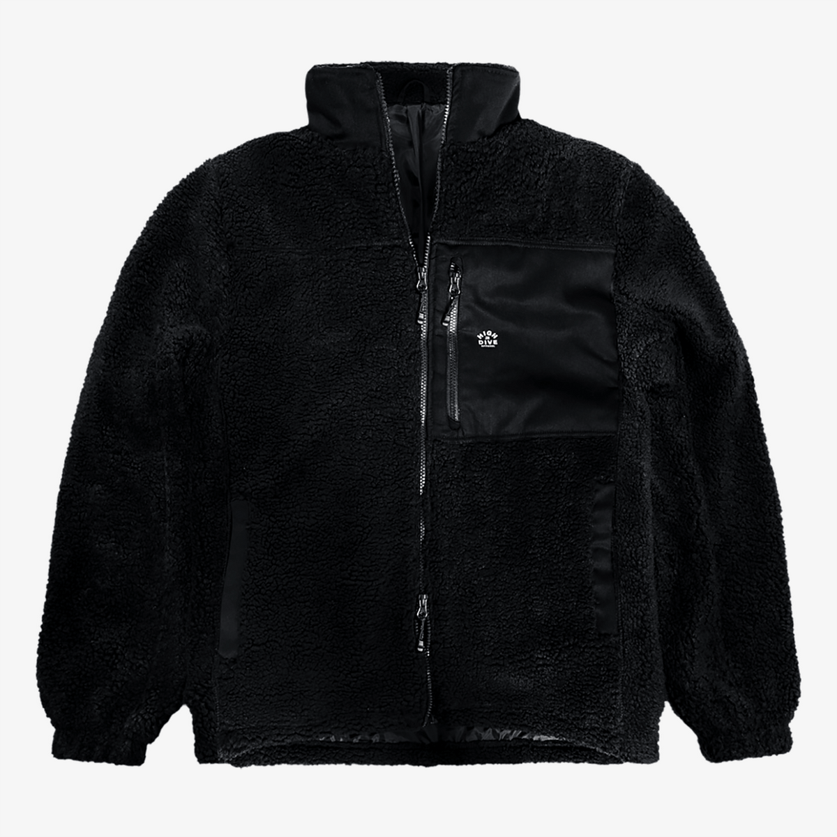 HDA Black Sherpa Fleece Jacket