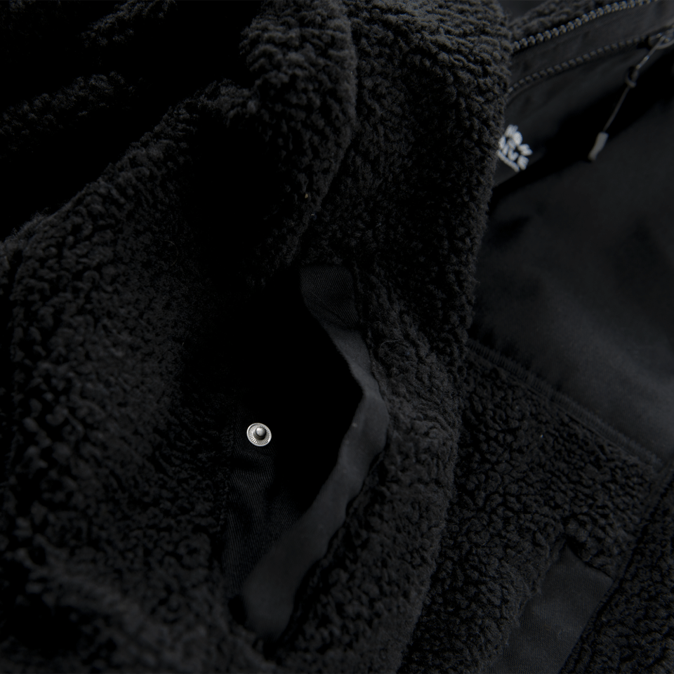 HDA Black Sherpa Fleece Jacket