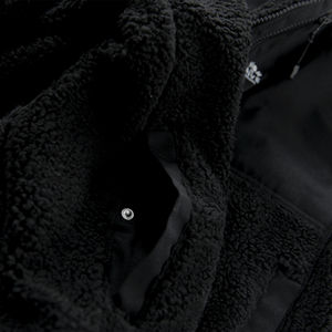 HDA Black Sherpa Fleece Jacket