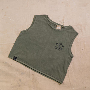 Washed Cropped Tank Top