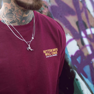 Better Days Burgandy Jumper