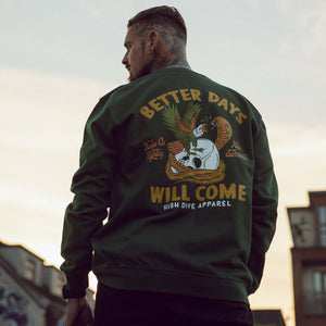 Better Days Bottle Green Jumper