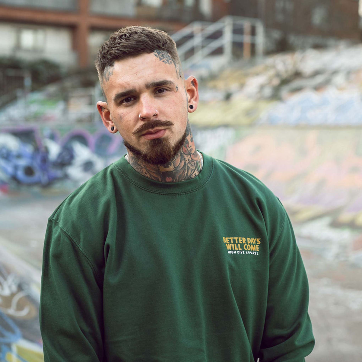 Better Days Bottle Green Jumper