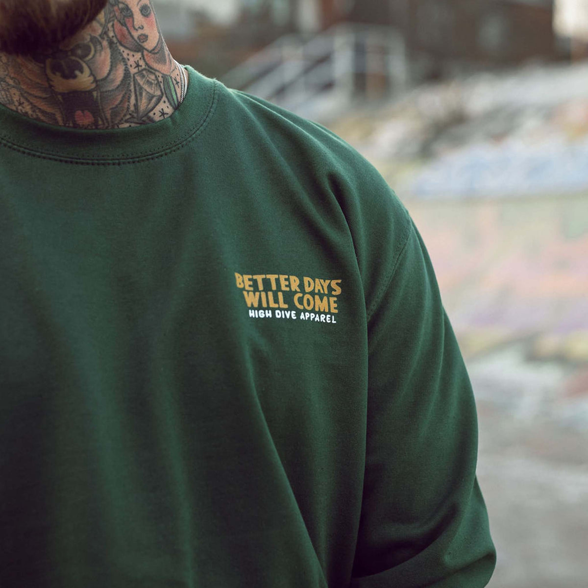 Better Days Bottle Green Jumper