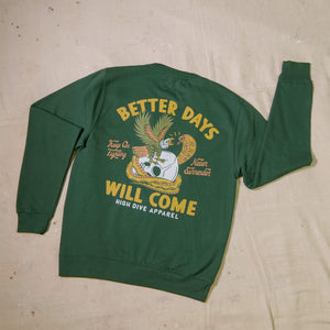 Better Days Bottle Green Jumper