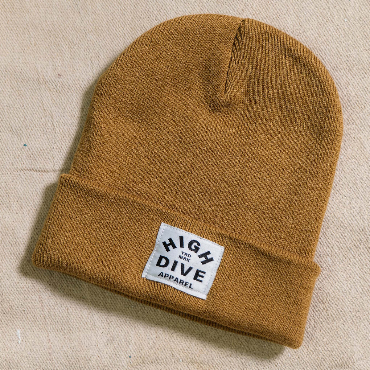 Caramel Beanie With White HDA Label