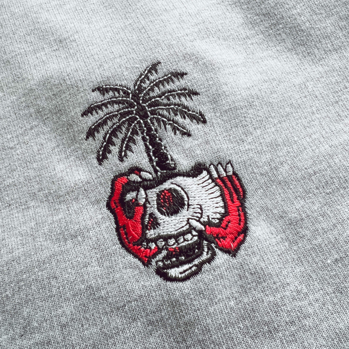 Dead Vibes Embroidered Grey Crew
