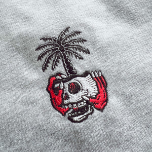 Dead Vibes Embroidered Grey Crew