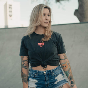 Embroidered Panther Stonewash Tee