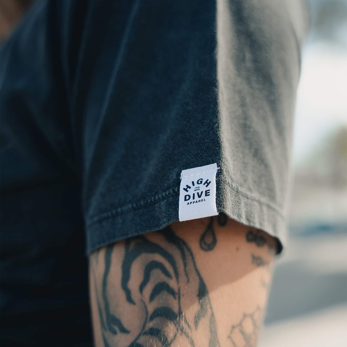 Embroidered Panther Stonewash Tee